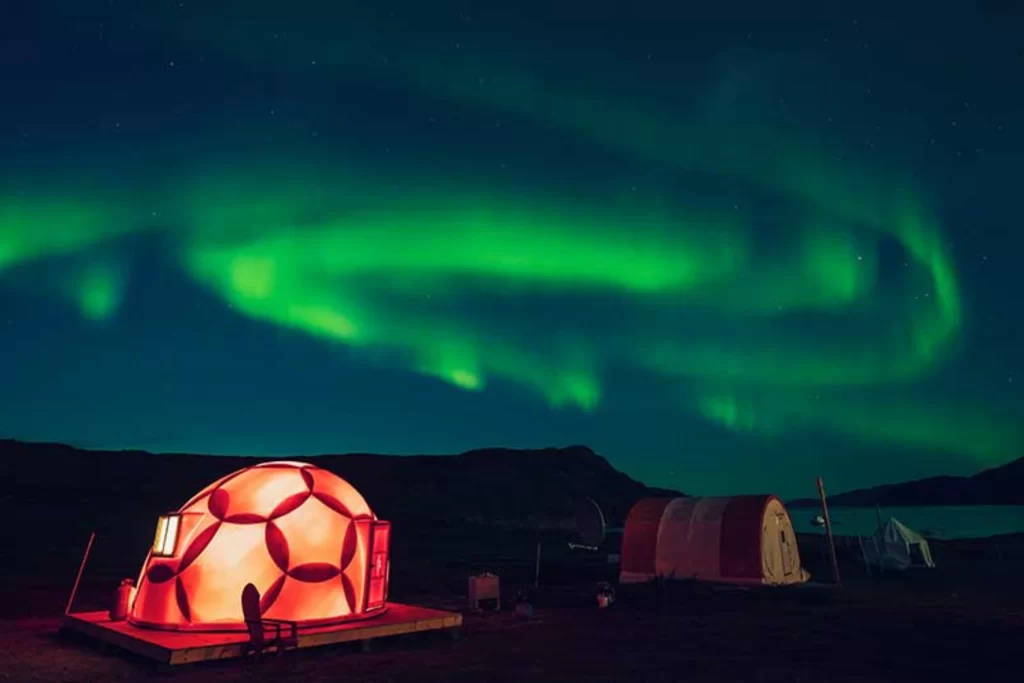 شفق قطبی کانادا در کمپ Torngat Mountains National Park کانادا