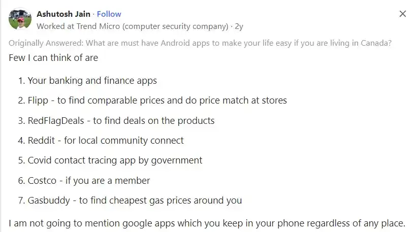نظر شهروند کانادا درباره اپلیکیشن‌های مفید در کانادا
