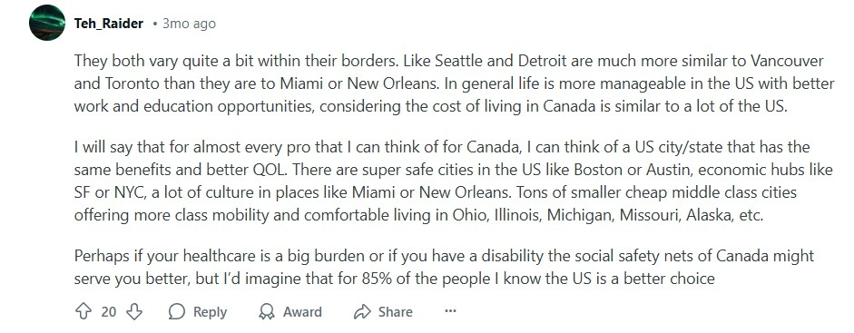 زندگی در کانادا بهتره یا امریکا؟ تجربه شهروند آمریکایی از زندگی در این دو کشور