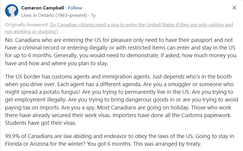 سفر از کانادا به آمریکا آیا پاسپورت می‌خواهد یا با ویزا ممکن است؟ تجربه کاربر