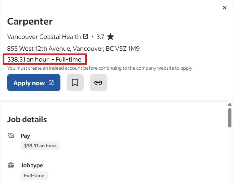 آگهی استخدام نجار در کانادا د شهر ونکوور